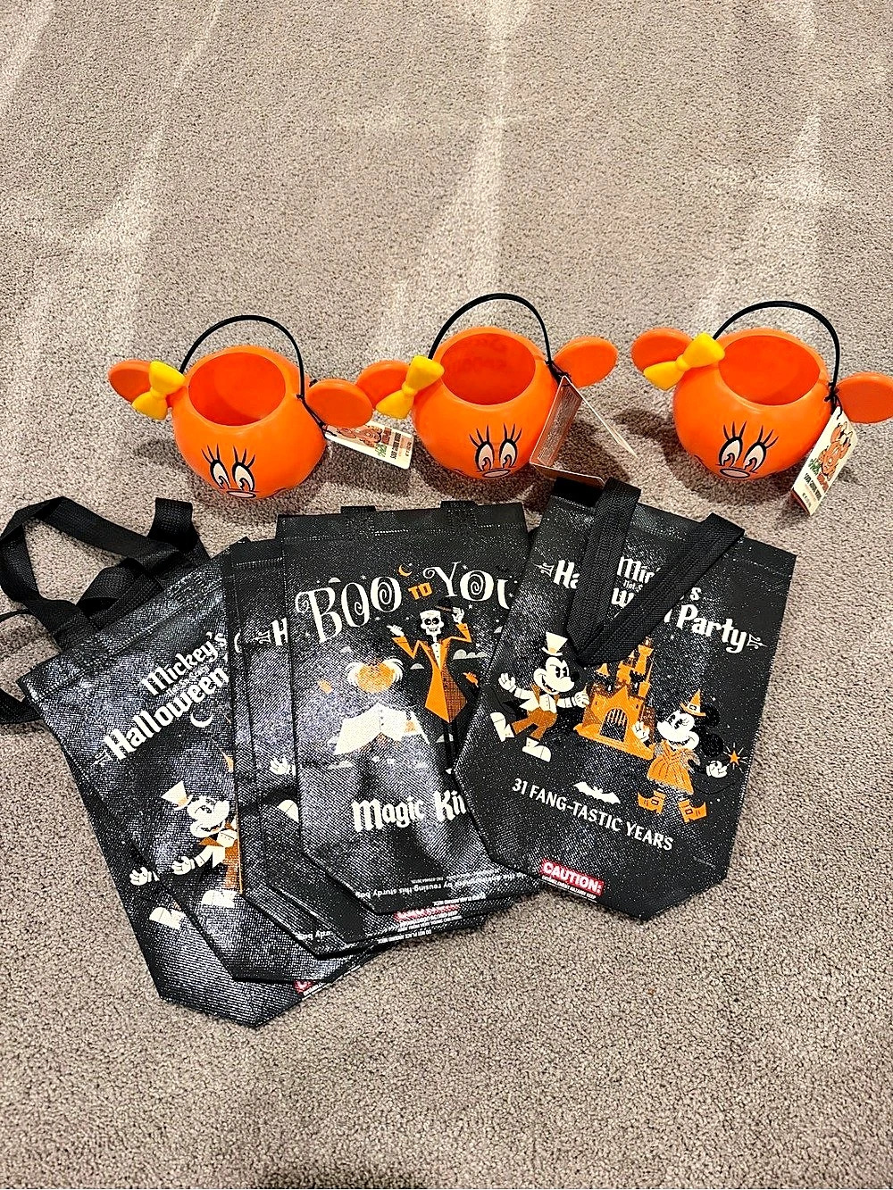Disney Mickey's Halloween Party / Boo to You Halloween Tote Bags & Pumpkin